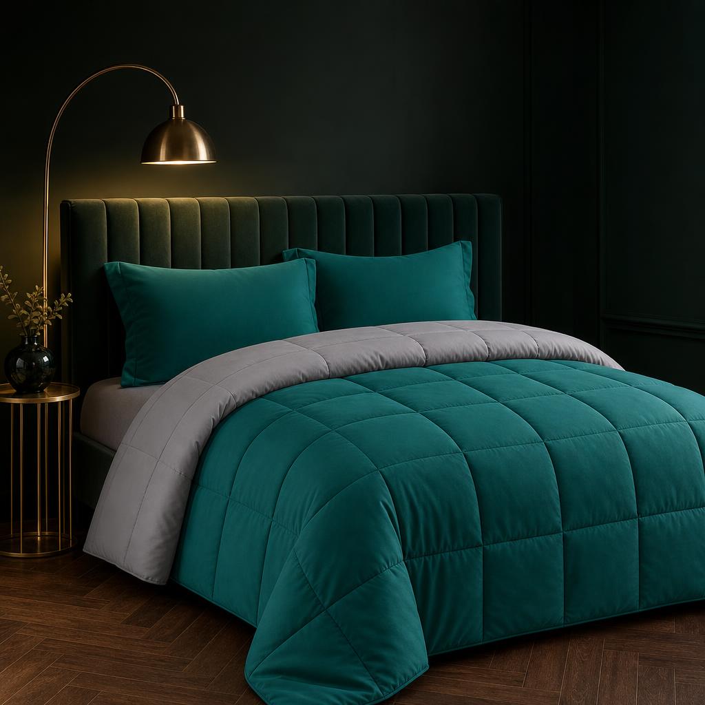 Edredón Bicolor Acolchado — Abrigo y Estilo para tu Cama